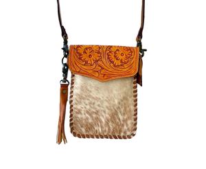 Bolso de cuero de vaca para mujer Estilo de mensajero bohemio elegante hecho a mano - Product Image 1
