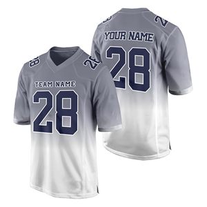 เสื้อเจอร์ซีย์อเมริกันฟุตบอลแบบมีโลโก้สั่งทำพิเศษ ผ้าทนทานต่อการซีดจาง สีทีมแบบกำหนดเอง ดีไซน์แขนเสื้อแบบกำหนดเอง คุณภาพพรีเมียม ไม่มี F - Product Image 1