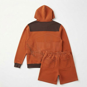 Men Hooded <b>Shorts</b> <b>Set</b> Casual Two Piece Outfit Soft Fabric Relaxed Fit Matching Top And <b>Shorts</b> Summer Streetwear - Product Image 2