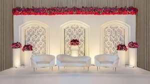 Elegant Gold Laser Cut Wedding <b>Backdrop</b> Panels Luxury Gold <b>Frame</b> Wedding Stage Decor Buy Designer Reception Stage Ideas for USA - Product Image 5