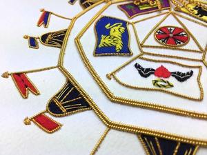 Nouvelle Collection – Écusson Maçonnique Vintage en Cuir Léger Brodé de Perles, Qualité Supérieure, Logo Personnalisable – Vente Flash - Product Image 6