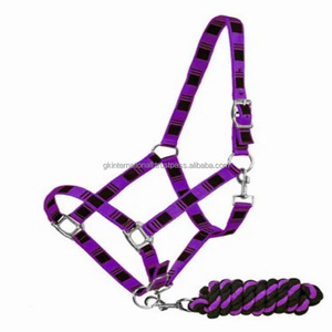 Vente en gros de licous de cheval licou pratique personnalisé pour chevaux collier de tête équin de haute qualité avec des produits équestres en laine - Product Image 5