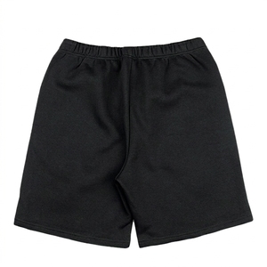 Shorts en coton vert uni pour homme, taille élastique, décontractés, respirants, tricotés, mi-longs - Product Image 2