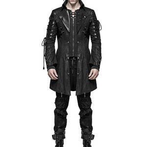 Punk Rave Mens <b>Gothic</b> <b>Jacket</b> Coat Black Faux Leather Steampunk Grunge Custom Wholesale 2026 - Product Image 3