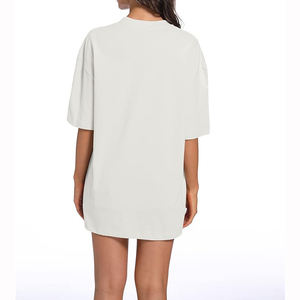 Camiseta Casual Oversize de Algodón para Mujer, Personalizada, al por Mayor, OEM ODM, 100% Algodón, Corte Holgado - Product Image 2