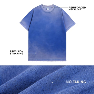 เสื้อยืดโอเวอร์ไซส์พิมพ์ลายกราฟิกแบบสกรีน ย้อมสีแบบแอซิดวอช ซันเฟด คุณภาพพรีเมียม แขนสั้น รับผลิตแบบ OEM ขายส่ง - Product Image 5