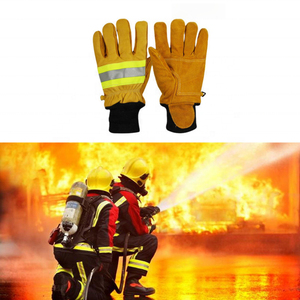 Gants en cuir ignifuges et réfléchissants, équipement de sécurité résistant à la chaleur pour les opérations de sauvetage incendie - Product Image 4