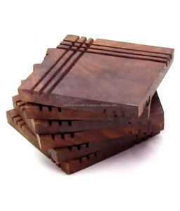 Cheap Wooden <b>Coasters</b> Wholesale Supplies Table Pads Dinner Breakfast Design Shiny Finishing <b>Coaster</b> <b>Sets</b> for Home & Table Decor - Product Image 2