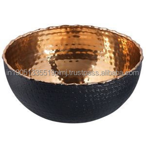 Bol martelé antique avec vaisselle en métal plaqué or ou poli bols de service pour décor de table de fête - Product Image 3