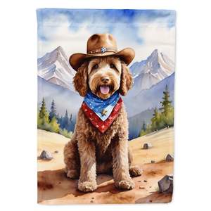 Multicolor Labradoodle Cowboy Welcome <b>Garden</b> <b>Flag</b> Mailbox Decorative Yard <b>Flag</b> Banner for Patio Artwork for Flower Beds Small - Product Image 1