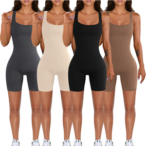 Body de mujer acanalado sin costuras con cuello alto, ajuste ceñido, cintura alta, por encima de la rodilla, manga larga, color liso, informal, para verano - Product Image 1