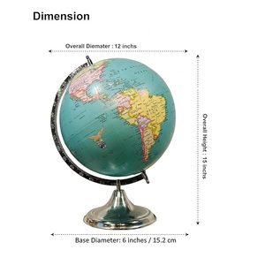 Globo Terráqueo Giratorio con Base de Metal en Forma de Arco, para Decoración del Hogar, Oficina y Mesa de Estudio - Product Image 2