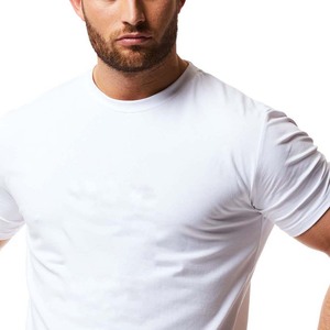 T-shirt de sport pour homme 100% coton, extensible, respirant, séchage rapide, idéal pour l'entraînement, la course à pied, personnalisable avec logo. - Product Image 4