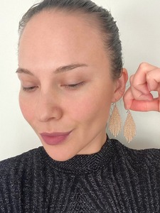 Pendientes de abalorios con flecos, pendientes colgantes, joyería de aleación, moda para fiestas - Product Image 5