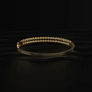 Brazalete de Diamantes CVD Cultivados en Laboratorio de Doble Hilera con Claridad VVS-VS, Certificado IGI, Color D-F, para Venta al Por Mayor - Product Image 4