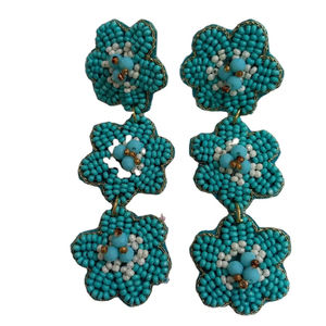 Boucles d'oreilles pendantes Saint-Patrick en perles brodées, haute couture, multicolores, pour femmes, vente en gros - Product Image 3