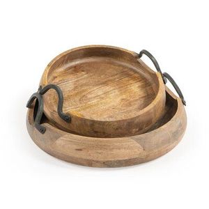 Customized 100% Acacia <b>Wood</b> <b>Square</b> Serving Tray Premium Quality Handmade Wooden Tray with Natural Color Handles - Product Image 1