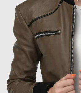 Chaqueta de cuero para mujer, material de alta calidad, precio al por mayor, cuero genuino, chaquetas para mujer - Product Image 5