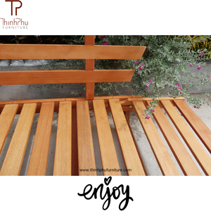 Contemporary Modern Acacia Wood Durable Garden Chair Powder Coated Aluminum Frame Outdoor Farmhouse Outdoor Garden Use Handmade - Product Image 5