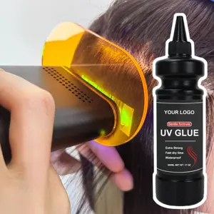 Fabrika fiyat 500ml UV saç uzatma tutkal hızlı kurutma OEM destek özel V ışık saç uzatma aracı