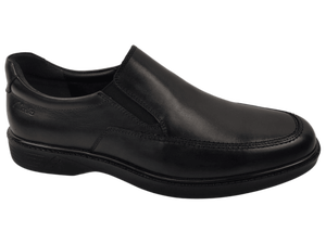 Mocasines de Cuero Negro para Hombre, con Punta Redonda, Acolchados, para Oficina, Carrera, Todas las Temporadas, Zapatos de Vestir, Color Sólido, Suela de Goma - Product Image 1