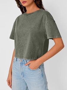 Trendy Queen - Camisetas Cortas de Manga Corta para Mujer, Estilo Acid Wash, Ropa Casual de Verano, Sexy y Cómoda, 2027, Camisetas Holgadas y Suaves para Entrenamiento - Product Image 4