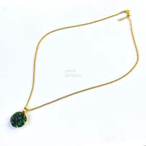 Colgante de flor de ágata musgosa AAA, collar de cristal con flor para mujer, colgante de ágata musgosa tallado a mano, fabricación de joyas - Product Image 6