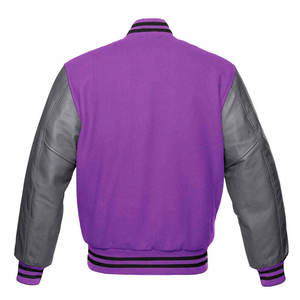 เสื้อแจ็คเก็ตวาร์ซิตี้ผ้าขนสัตว์สีน้ำเงินสำหรับผู้ชาย พร้อมกระดุมปักลาย  สำหรับใส่ในฤดูหนาว  บุด้วยผ้าฝ้าย - Product Image 6
