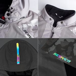 Sudadera con capucha para motocicleta, color negro, con cremallera completa, para invierno, protección corporal, forro polar, ropa deportiva - Product Image 4