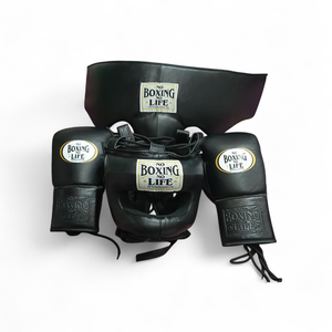 Brand New High Quality Cowhide Leather Custom Made No Boxing No Life Boxing Set Professional Boxing Gloves <b>Head</b> Gear Groin Guard - Product Image 1
