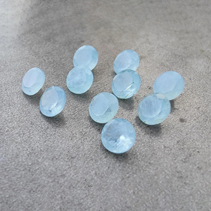 Aigue-marine de qualité AAA+ facettée, taille ronde, pierre précieuse calibrée, pour la fabrication de bijoux, toutes tailles en gros - Product Image 6