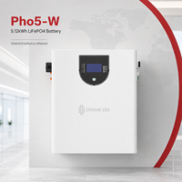 Batterie solaire domestique CHISAGE ESS 200Ah 25.6V 5.12kWh LiFePO4, système de stockage d'énergie 6000 cycles CAN/RS485 pour alimentation de secours résidentielle