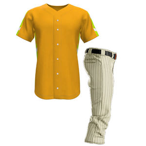 Ensemble d'uniformes de baseball pour hommes aux couleurs personnalisées, de haute qualité, antibactérien, respirant, séchage rapide, avec logo et nom d'équipe personnalisés - Product Image 4