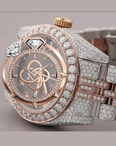 Reloj de Lujo con Diamantes Moissanite VVS para Hombre, Reloj de Pulsera de Acero Inoxidable Completamente Cubierto de Diamantes - Product Image 3