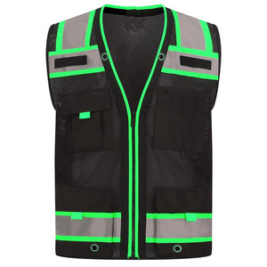 Chaleco de Seguridad para Hombre en Color Negro y Verde, Ajuste Perfecto, Cómodo, Duradero, Diseño Ergonómico Táctico, Embalaje Personalizado - Product Image 1