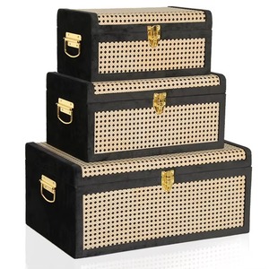 Set Of 2 Luxury Trunk <b>Boxes</b> Ideal For Home Organization And Decorative Storage Solutions Protects Items From Dust And Damage - Product Image 1