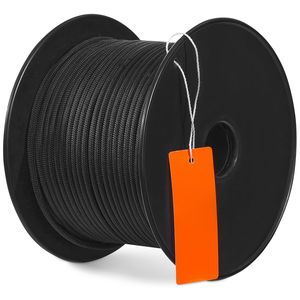 Corda in Nylon Intrecciato a 32 Fili, Resistenza alla Trazione 720 LBS, 3/16 Pollici, 250 Piedi, Corda Nera Multiuso per Esterni - Product Image 1