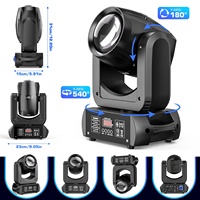U`King 4er-Set 150W LED Beam Moving Head Light mit 18-Facetten-Prisma, DMX-Steuerung und Flightcase
