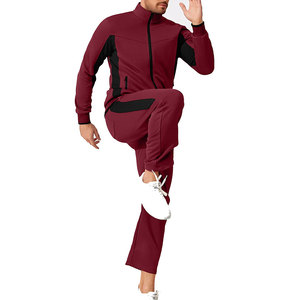 Survêtement élégant pour homme – Vente en gros à prix abordable – Modèle lourd à manches longues, fermeture éclair, col montant et poignets rabattables - Product Image 2