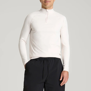 Camiseta Deportiva Transpirable y Ecológica para Hombre, con Cierre de Cremallera de un Cuarto, de Secado Rápido, Absorbe la Humedad, Manga Larga, para Gimnasio, Running y Entrenamiento - Product Image 6