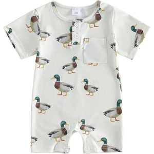 Combinaison à manches longues en coton imprimé rose pour bébé fille, avec fermeture éclair, tenue mignonne pour bébé, pyjama doux en une seule pièce pour le printemps - Product Image 2