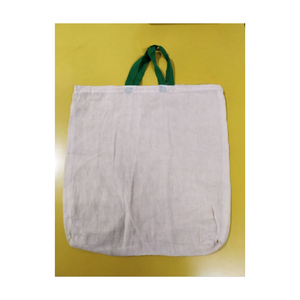 Bolsa de Lona de Algodón Verde Botella, Tradicional, Gris, Superventas, Hecha a Mano, Lavable, 30 x 35 x 10 cm - Product Image 2