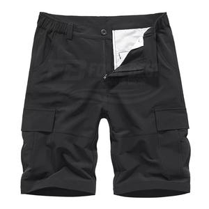 Pantalones Cortos Cargo Casuales de Verano para Hombre, Tejidos en Lona, Talla Grande, Estilo Urbano, Cintura Elástica, Transpirables, de Secado Rápido, con Logotipo Frontal, 100% Algodón - Product Image 3