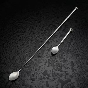 Premium Stainless Steel <b>Bar</b> Mixing Spoon Luxury Twisted Handle Cocktail Stirrer Professional Beverage <b>Bar</b> <b>Tool</b> - Product Image 5