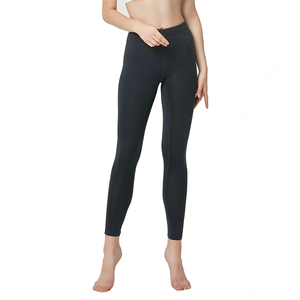 Legging thermique pour femme, longueur genou, couleur unie, extensible, style basique, toutes saisons, tissu en spandex et nylon, pour un usage quotidien - Product Image 1