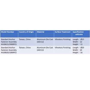 Raccords de connexion cachés GUAN RUEI pour système de cadre en aluminium extrudé |   Connecteur de fixation dissimulé |   Aluminium moulé sous pression ADC12 - Product Image 2