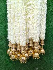 Fleur de jasmin artificielle haut de gamme avec dôme et guirlande suspendue pour mariage, Onam, Pongal, fête de l'inauguration de la maison, Nikah, décoration de fête festive - Product Image 6