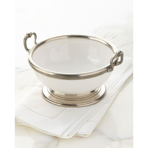 Tazón Redondo Plateado Brillante de Diseño Simple y Estándar para Servir Alimentos, Tazones de Lujo de la India al Precio Más Bajo - Product Image 1