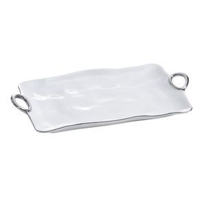 Bandeja de Servir de Metal Resistente con Acabado Esmaltado Liso, Ideal para Servir Té, Café, Bocadillos y Aperitivos - Product Image 5