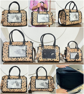 Ready to Ship Wholesale Price Hand <b>Tooled</b> <b>Leather</b> Large Speedy Bag for Women's Cowhide Travel Duffle Bag Designer Crossbody Bags - Product Image 3